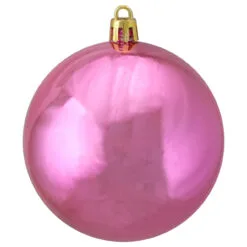 32ct Bubblegum Pink Shiny Shatterproof Christmas Ball Ornaments 3.25" (80mm) -Deals Christmas decorations Store northlight lj35294 3updated 32964.1667576221