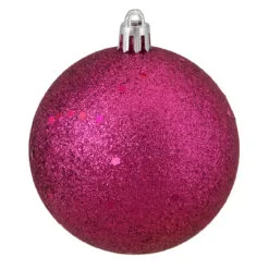 16ct Magenta Pink Shatterproof 4-Finish Christmas Ball Ornaments 3" (75mm) -Deals Christmas decorations Store northlight lj36036 3 48081.1667488414