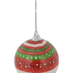14-Piece Red, Green And White Striped Decoupage Christmas Ball Ornament Set, 2.25" (60mm) -Deals Christmas decorations Store northlight lj92502 3 24280.1667488005