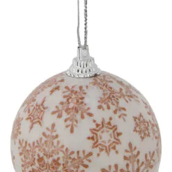 14-Piece Brown Snowflake Decoupage Christmas Ball Ornament Set, 2.25" (60mm) -Deals Christmas decorations Store northlight lj92503 3 26733.1667642720