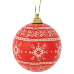 14-Piece Red And White Nordic Decoupage Christmas Ball Ornament Set, 2.25" (60mm) -Deals Christmas decorations Store northlight lj92507 3 28983.1667489845