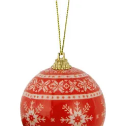 14-Piece Red And White Nordic Decoupage Christmas Ball Ornament Set, 2.25" (60mm) -Deals Christmas decorations Store northlight lj92507 4 04488.1667489845