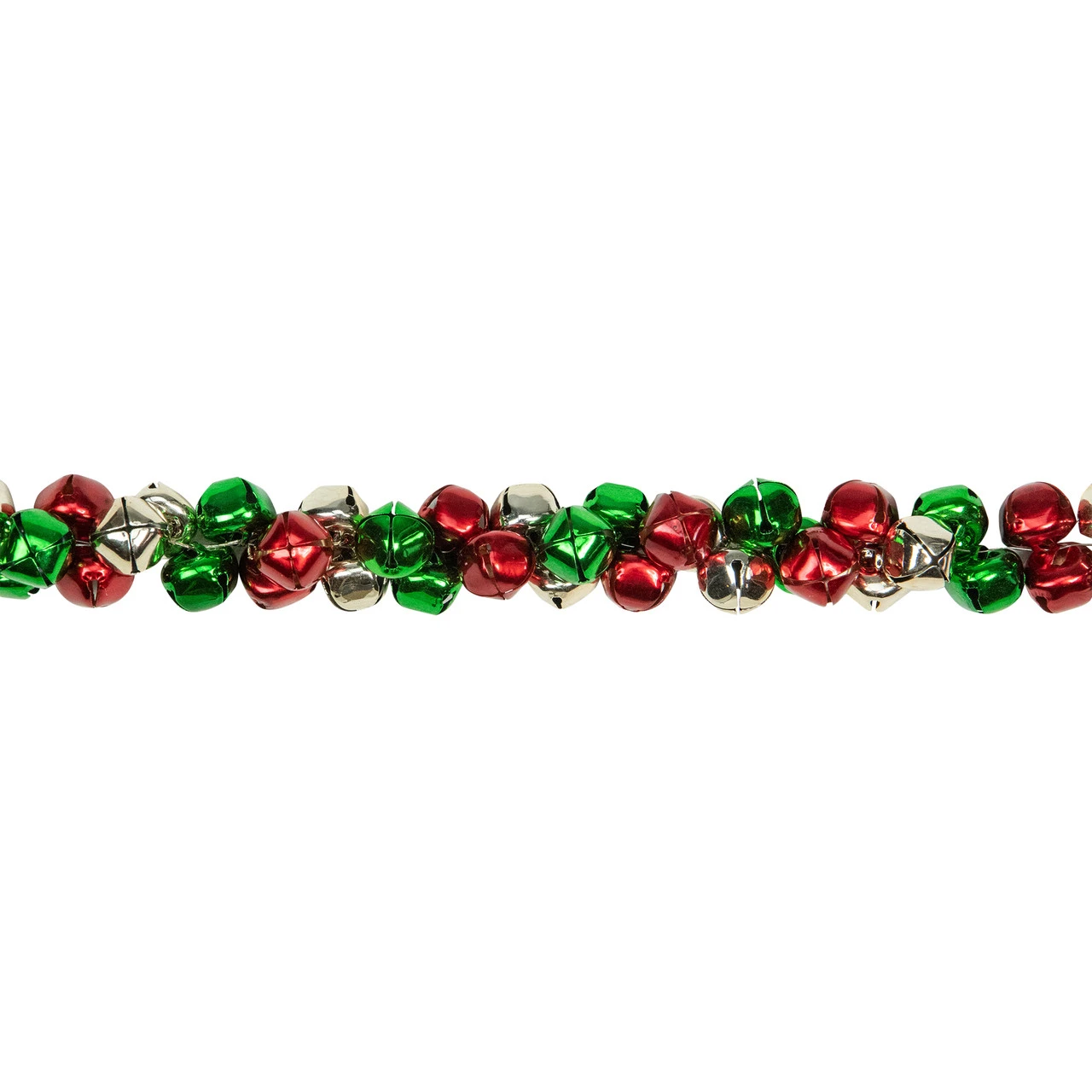 5' Red, Green And Gold Jingle Bell Christmas Garland 2 5' Red, Green And Gold Jingle Bell Christmas Garland - Image 2