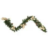 6' X 9" Poinsettia And Pinecone Artificial Christmas Garland, Unlit