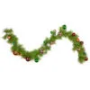 6' X 9" Multi-Colored Ornament And Long Needle Pine Artificial Christmas Garland, Unlit