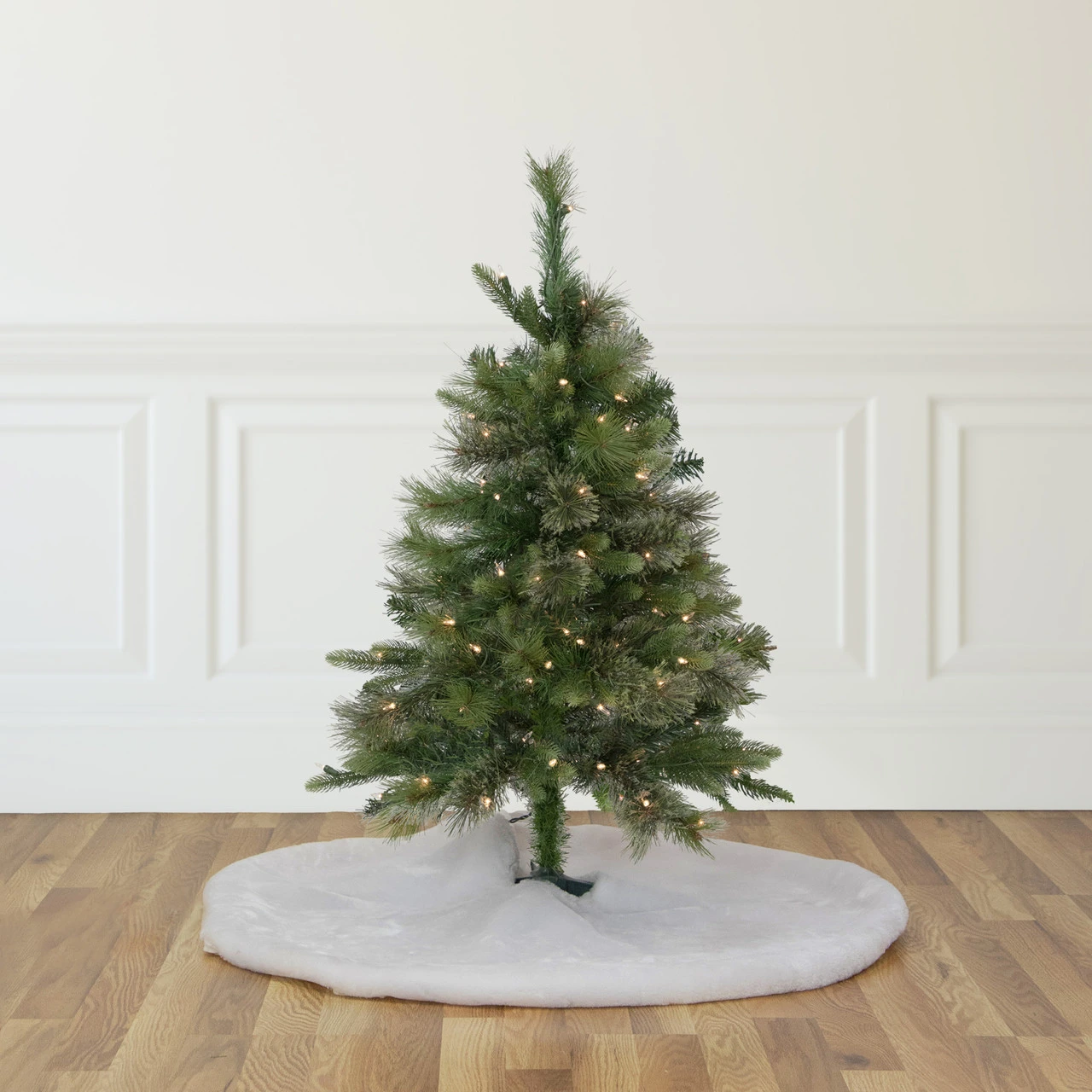 3' Pre-Lit Kingston Cashmere Pine Full Artificial Christmas Tree, Clear Lights 2 3' Pre-Lit Kingston Cashmere Pine Full Artificial Christmas Tree, Clear Lights - Image 2