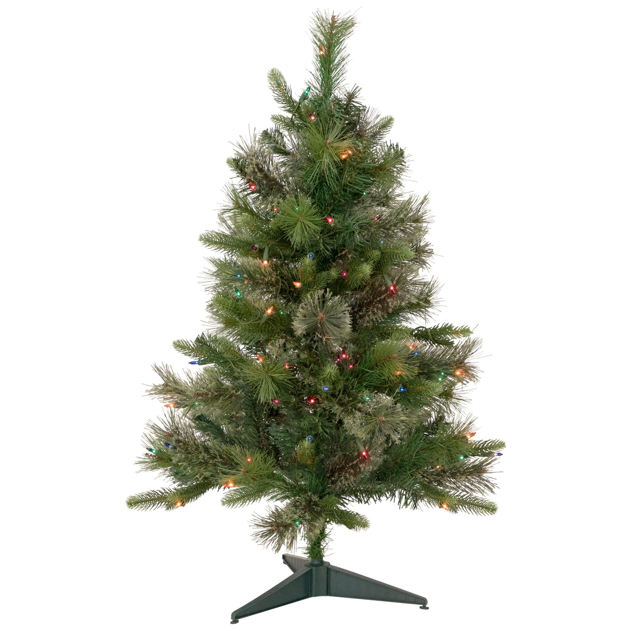 3' Pre-Lit Kingston Cashmere Pine Full Artificial Christmas Tree, Multi Lights 1 3' Pre-Lit Kingston Cashmere Pine Full Artificial Christmas Tree, Multi Lights