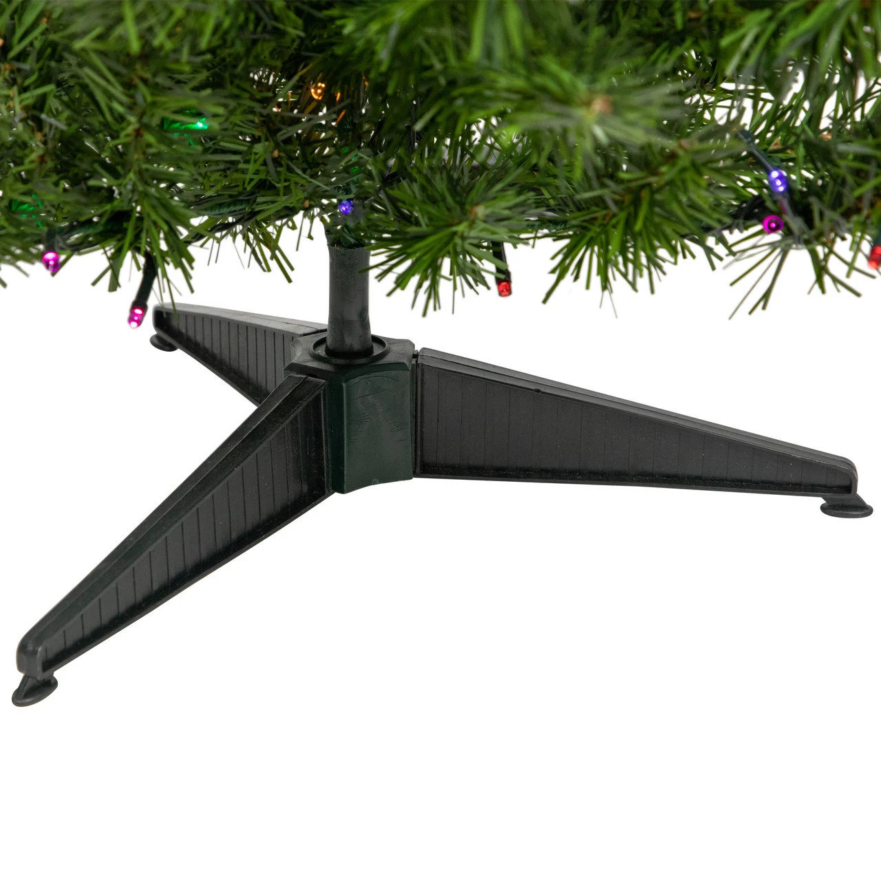 3' Pre-Lit LED Medium Canadian Pine Artificial Christmas Tree - Multicolor Lights 5 3' Pre-Lit LED Medium Canadian Pine Artificial Christmas Tree - Multicolor Lights - Image 5