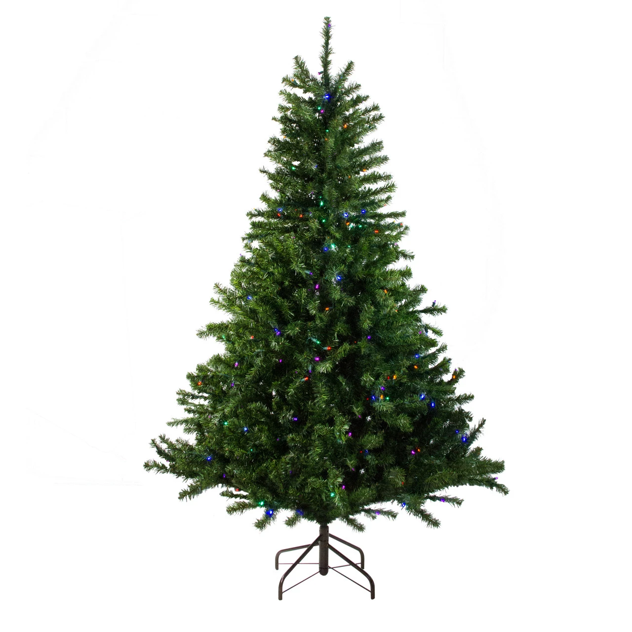 10' Pre-Lit Medium Canadian Pine Artificial Christmas Tree - Multicolor LED Lights 1 10' Pre-Lit Medium Canadian Pine Artificial Christmas Tree - Multicolor LED Lights
