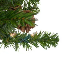 3' Pre-Lit Canadian Pine With Pine Cones Artificial Christmas Tree - Clear Lights -Deals Christmas decorations Store northlight v90256 3 47700.1667529910