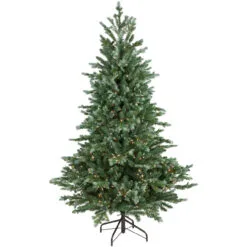 6' Pre-Lit Blue Spruce Artificial Christmas Tree, Clear Lights