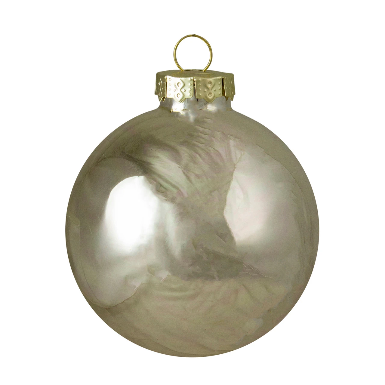 9ct Champagne Gold 2-Finish Glass Christmas Ball Ornaments 2.5" (65mm) 4 9ct Champagne Gold 2-Finish Glass Christmas Ball Ornaments 2.5" (65mm) - Image 4