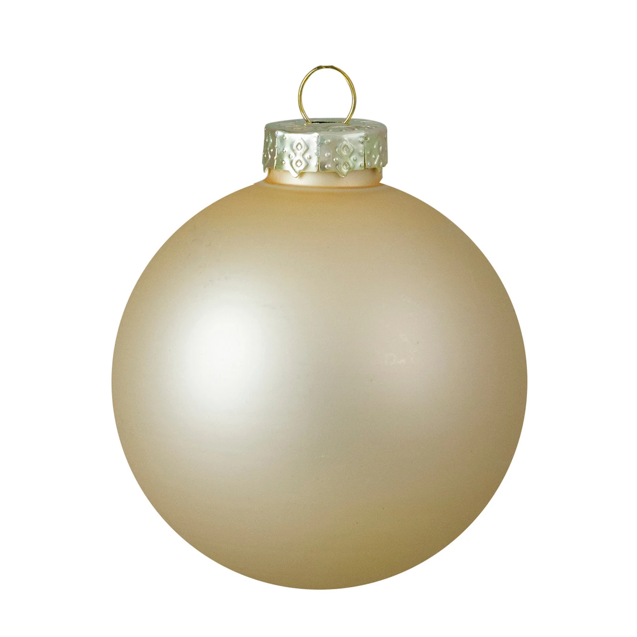 9ct Champagne Gold 2-Finish Glass Christmas Ball Ornaments 2.5" (65mm) 3 9ct Champagne Gold 2-Finish Glass Christmas Ball Ornaments 2.5" (65mm) - Image 3