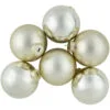 6ct Gold 2-Finish Glass Ball Christmas Ornaments 3.25" (80mm)