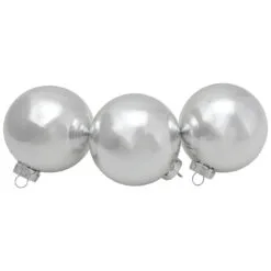 6ct Silver 2-Finish Christmas Glass Ball Ornaments 3.25" -Deals Christmas decorations Store northlight wy00753 3 updated2022 01723.1677088414