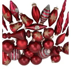 36ct Red And Gold Contemporary Asymmetrical Christmas Ornaments 8" -Deals Christmas decorations Store northlight wy00894 03 76803.1667641021