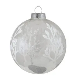 4ct Silver And Clear Glass 2-Finish Christmas Ball Ornaments 3.25-Inch (80mm) -Deals Christmas decorations Store northlight wy88855 2 updated 56654.1667573738