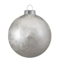 4ct Silver And Clear Glass 2-Finish Christmas Ball Ornaments 3.25-Inch (80mm) -Deals Christmas decorations Store northlight wy88855 3 updated 38792.1667573737