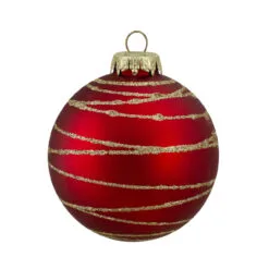 4ctGlass Red And Green Matte Christmas Ball Ornaments 3.25-Inch (80mm) -Deals Christmas decorations Store northlight wy88865 fix 1 83786.1667535650