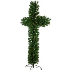7' Pre-Lit Artificial Pine Christmas Cross - Warm White LED Lights -Deals Christmas decorations Store northlight z94305 2 16516.1683905722