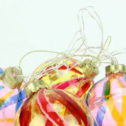 4ct Pink And Red LED Lighted Swirl Glass Christmas Ball Ornaments 3.25" (82mm) -Deals Christmas decorations Store penn 14 24357 3 76901.1667662015