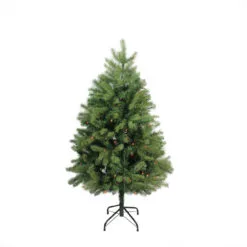 4' Pre-Lit Full Noble Fir Artificial Christmas Tree - Multi-Color Lights