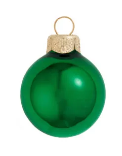 2ct Green Shiny Glass Christmas Ball Ornaments 6" (150mm)