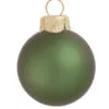 28ct Shale Green Matte Glass Christmas Ball Ornaments 2" (50mm)