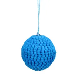 Set Of 4 Vibrantly Colored Knitted Christmas Ball Ornaments 2.5” (63.5mm) -Deals Christmas decorations Store raz 3827308 2 97183.1667570062