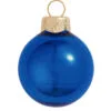 40ct Cobalt Blue And Gold Shiny Glass Christmas Ball Ornaments 1.25" (30mm)