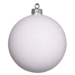 Shiny White Shatterproof Christmas Ball Ornament 15.75" (400mm)
