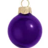 6ct Purple Glass Shiny Christmas Ball Ornaments 4" (100mm)