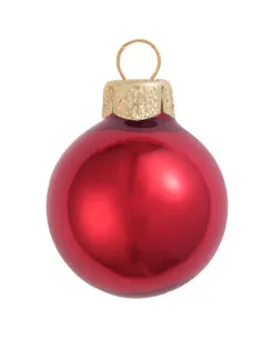 2ct Pearl Red Glass Ball Christmas Ornaments 6" (152mm)