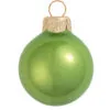 8ct Lime Green Glass Pearl Christmas Ball Ornaments 3.25" (80mm)