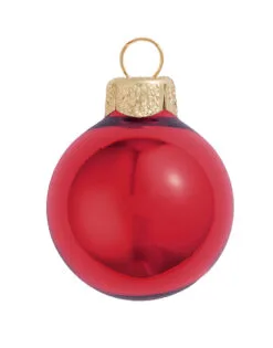 Shiny Red Glass Ball Christmas Ornament 7" (177mm)