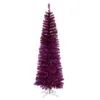 10' Pre-Lit Pencil Pine Artificial Christmas Tree - Purple Lights