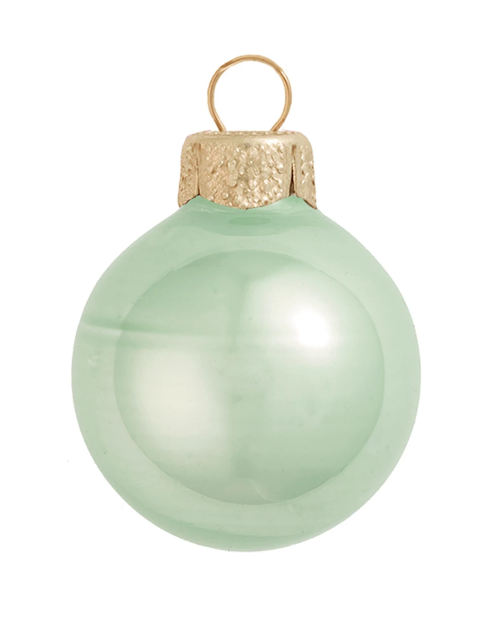8ct Shale Green And Gold Shiny Glass Christmas Ball Ornaments 3.25" (80mm) 1 8ct Shale Green And Gold Shiny Glass Christmas Ball Ornaments 3.25" (80mm)