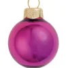 40ct Violet Glass Shiny Christmas Ball Ornaments 1.5" (35mm)