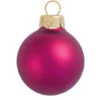 Matte Raspberry Pink Glass Ball Christmas Ornament 7" (177mm)