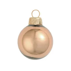 4ct Chestnut Brown Glass Shiny Christmas Ball Ornaments 4.75" (120mm)