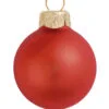2ct Fire Orange Matte Glass Christmas Ball Ornaments 6" (150mm)