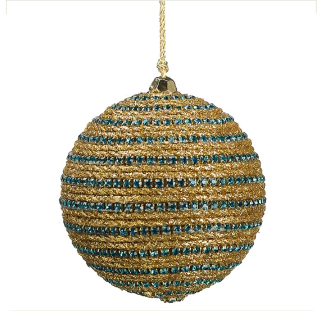 3" Regal Peacock Glittered Gold And Turquoise Blue Peacock Striped Christmas Ball Ornament 1 3" Regal Peacock Glittered Gold And Turquoise Blue Peacock Striped Christmas Ball Ornament